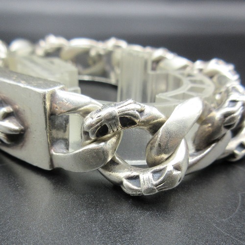 CHROME HEARTS クロムハーツ フローラルクロス ID ブレスレット アフターダイヤ加工します  画像 3