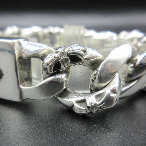 CHROME HEARTS クロムハーツ フローラルクロス ID ブレスレット アフターダイヤ加工します  画像 4