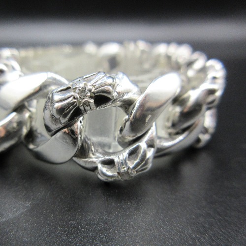 CHROME HEARTS クロムハーツ フローラルクロス ID ブレスレット アフターダイヤ加工します  画像 5