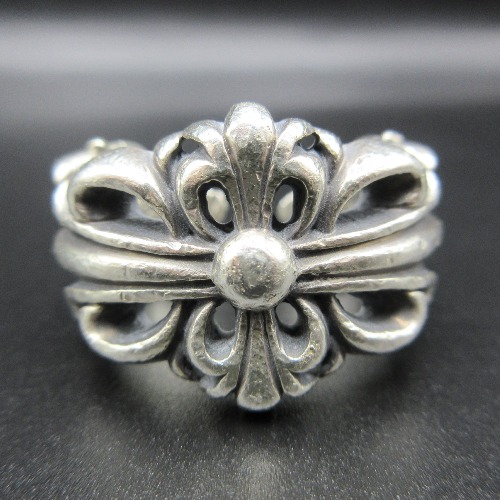 CHROME HEARTS クロムハーツ フローラルダブルクロスリング アフターダイヤ加工 画像1