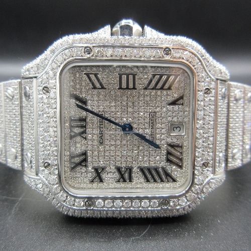CARTIER カルティエ サントス100LM 文字盤リダン加工します 画像 3