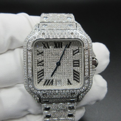CARTIER カルティエ サントス100LM 文字盤リダン加工します 画像 5